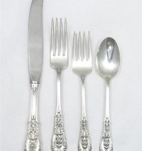 Place Setting - Wallace Rose Point Sterling - 4pc