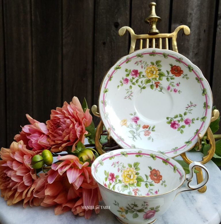 Aynsley Teacup ~ Fall Flowers
