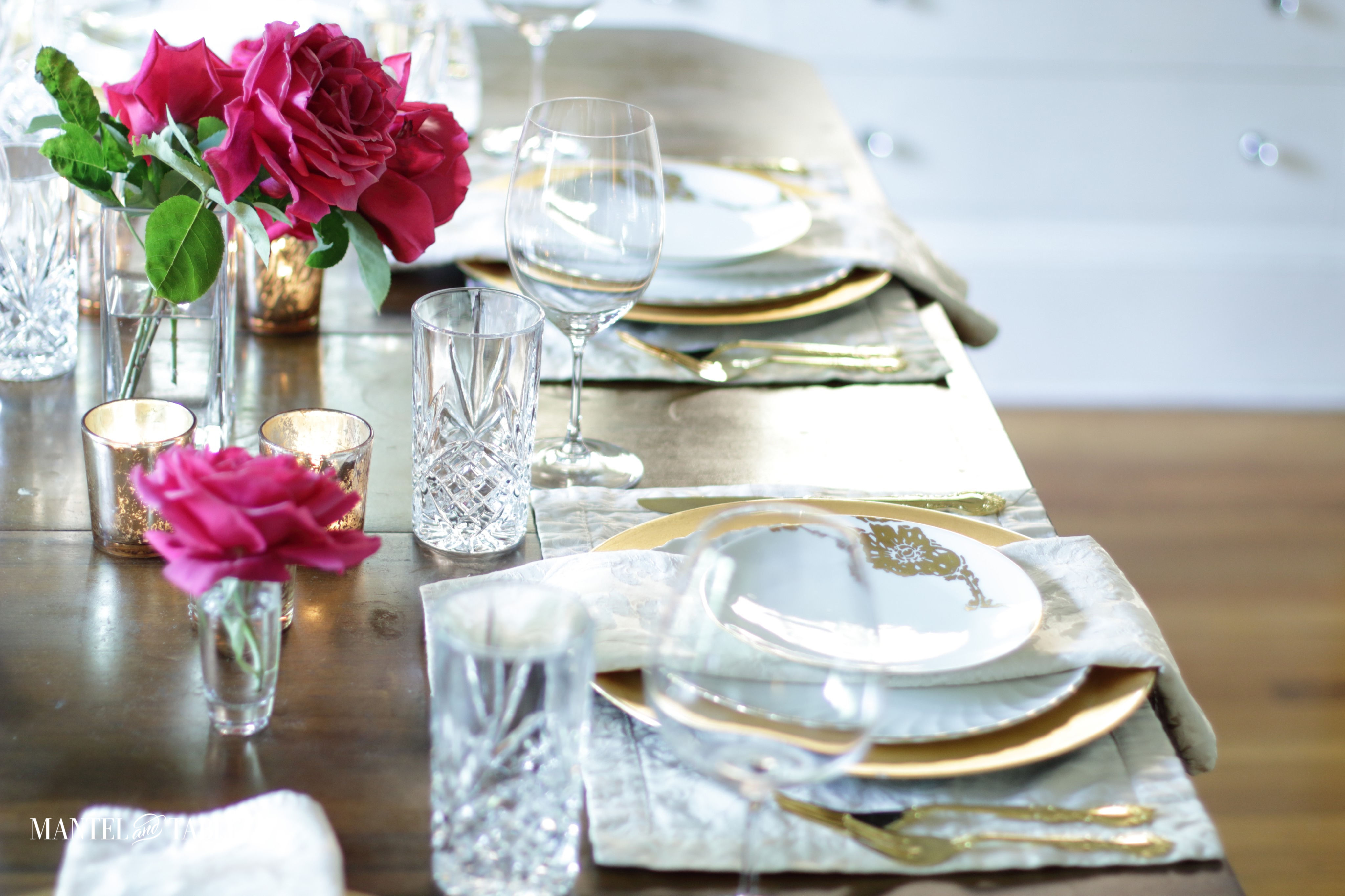 Blush and Gold Table Setting ~ How to Be Elegant Without Being Fussy ...