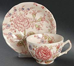 Johnson Brothers Rose Chintz Pink Teacup & Saucer
