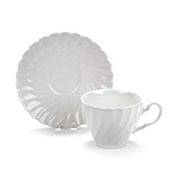 Johnson Brothers Suffolk Ironstone White Teacup & Saucer