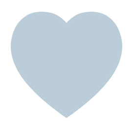 French Blue Heart Graphic