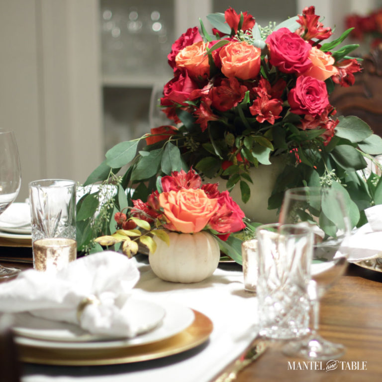 White Pumpkin Flower Arrangement