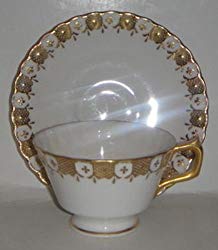 Teacup & Saucer - Heraldic Gold - Royal Crown Derby Porcelain