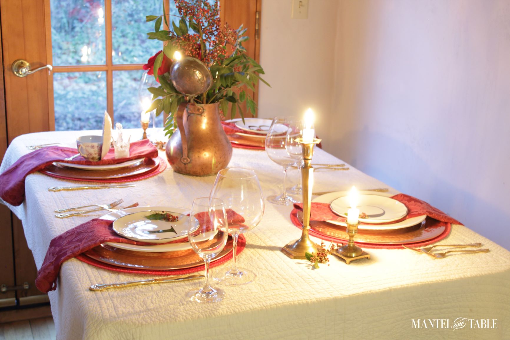 Full view of table setting