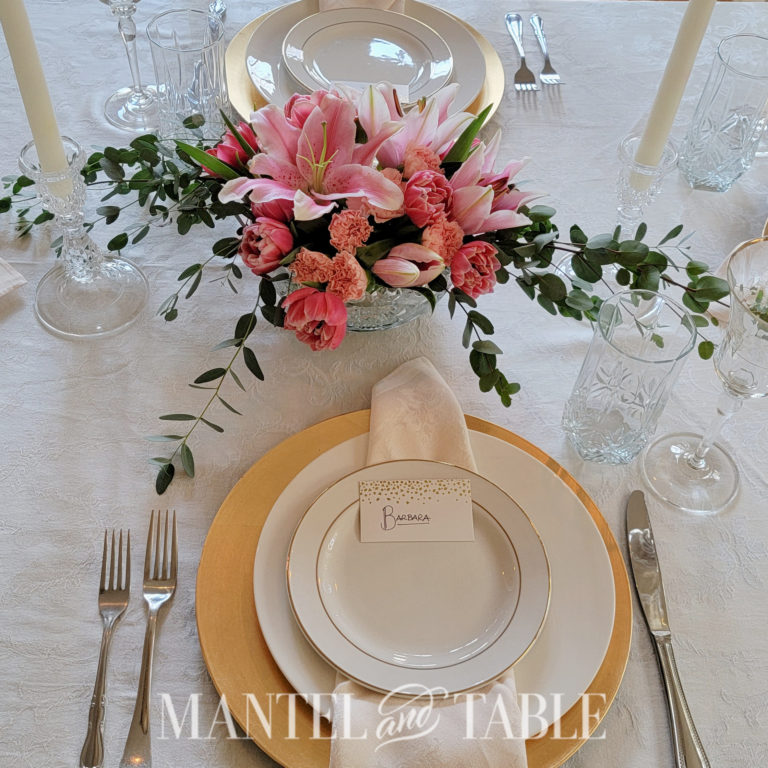A Beautiful Romantic Table Setting Perfect for Valentines Day