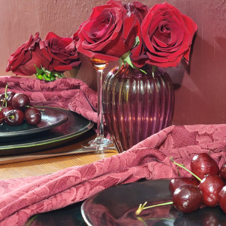 Dark Cherry Red Table Setting – How To Make It Beautiful!