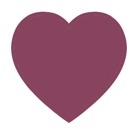Mauve heart graphic
